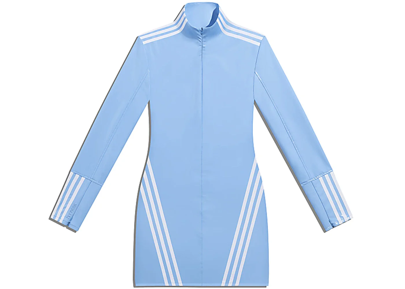 adidas Ivy Park 1/2 Zip Latex Dress (Plus Size) Light Blue/White - 1