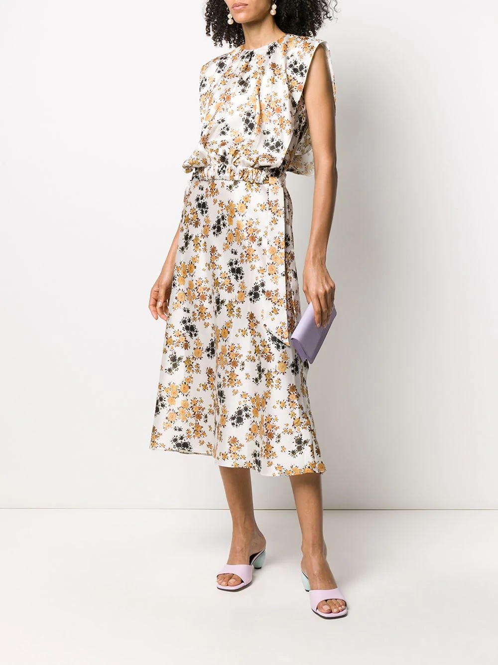 ditsy floral midi dress - 2