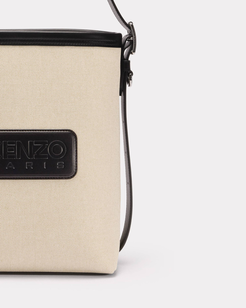 'KENZO 18' canvas and leather bucket bag 3