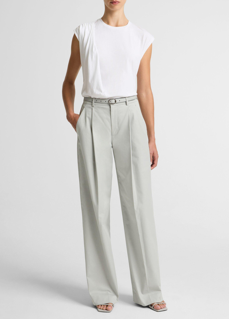 Vince Pima Cotton-Blend Draped Relaxed Top outlook