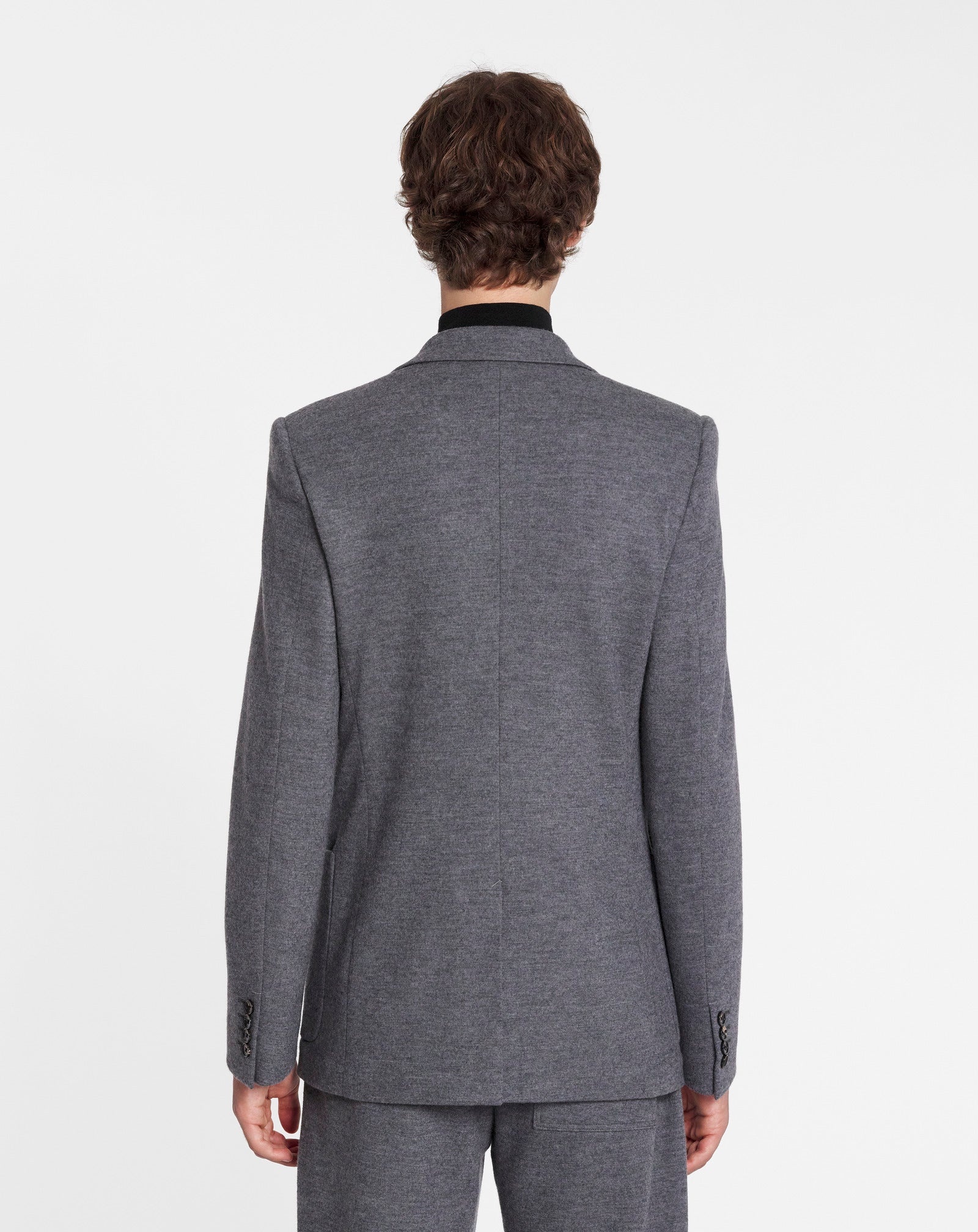 SINGLE-BREASTED PATCH POCKETS JACKET - 4