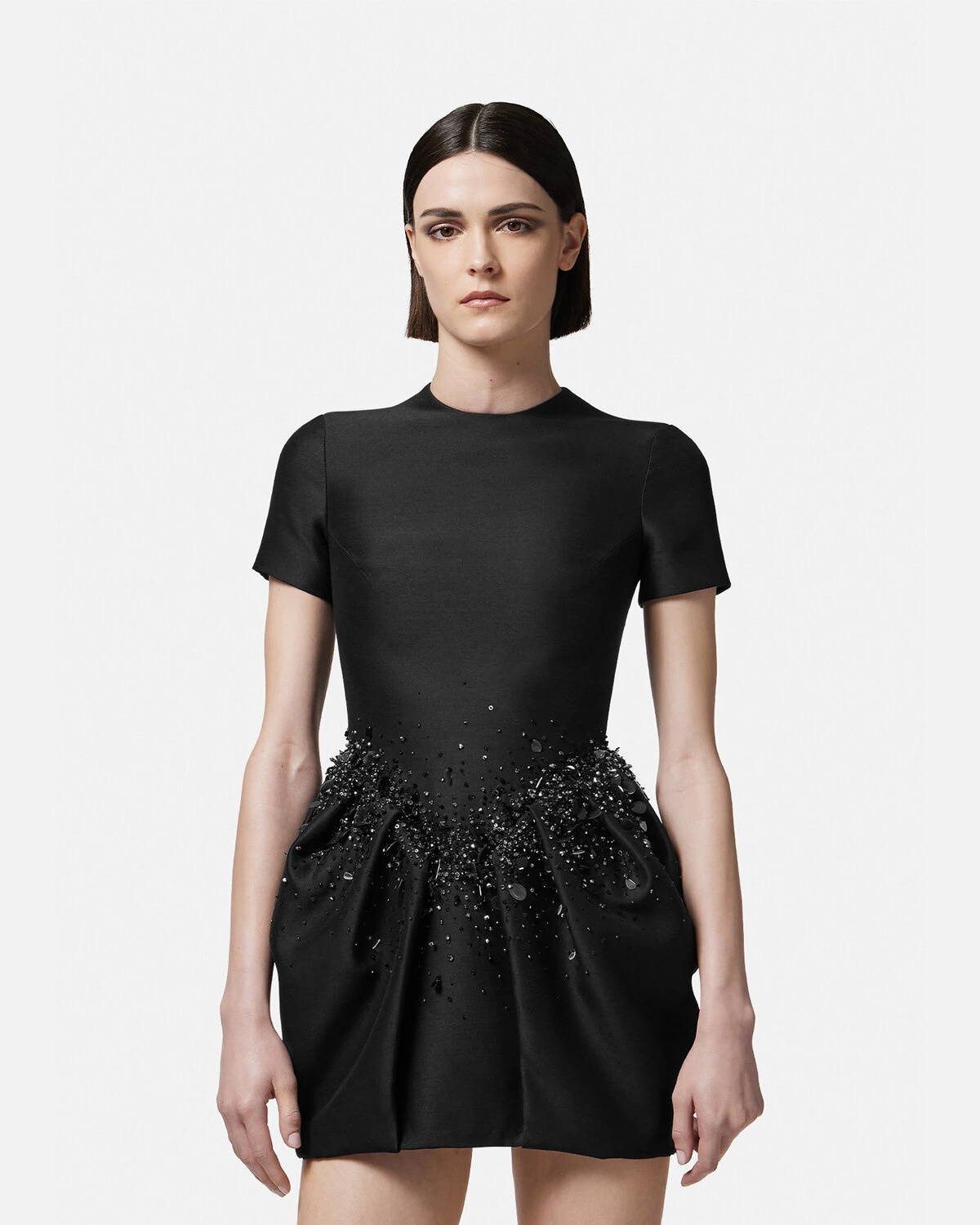 Crystal Folded Mini Dress - 3