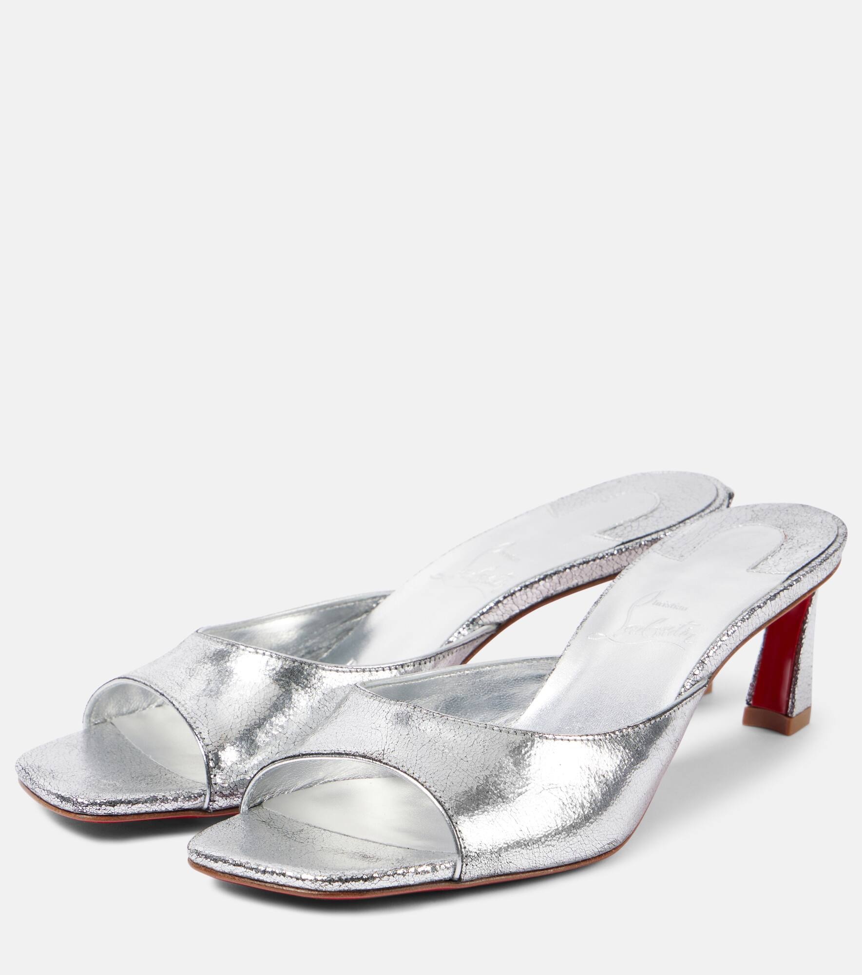 Condora 55 metallic leather mules - 4