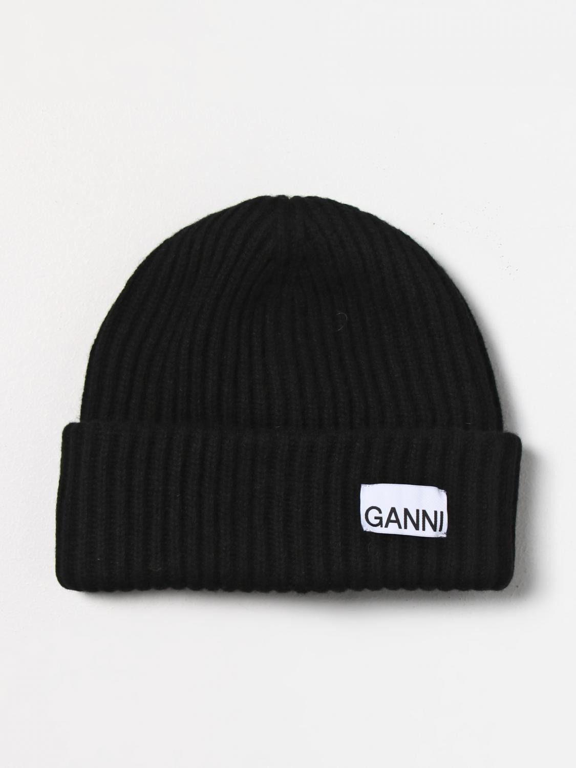 Ganni hat in recycled wool blend - 1