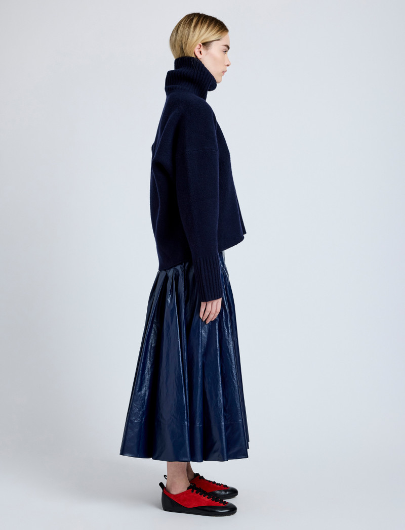 Proenza Schouler Petra Skirt in Lacquered Cotton outlook