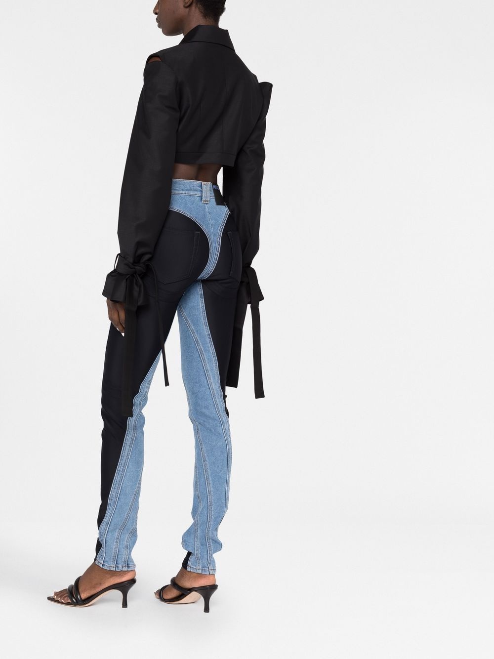 twist-panelled high-waist jeans - 6