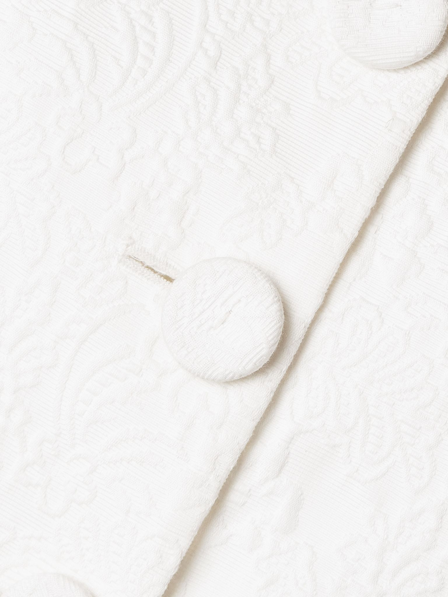 Cropped cotton-blend cloqué jacket White - 4