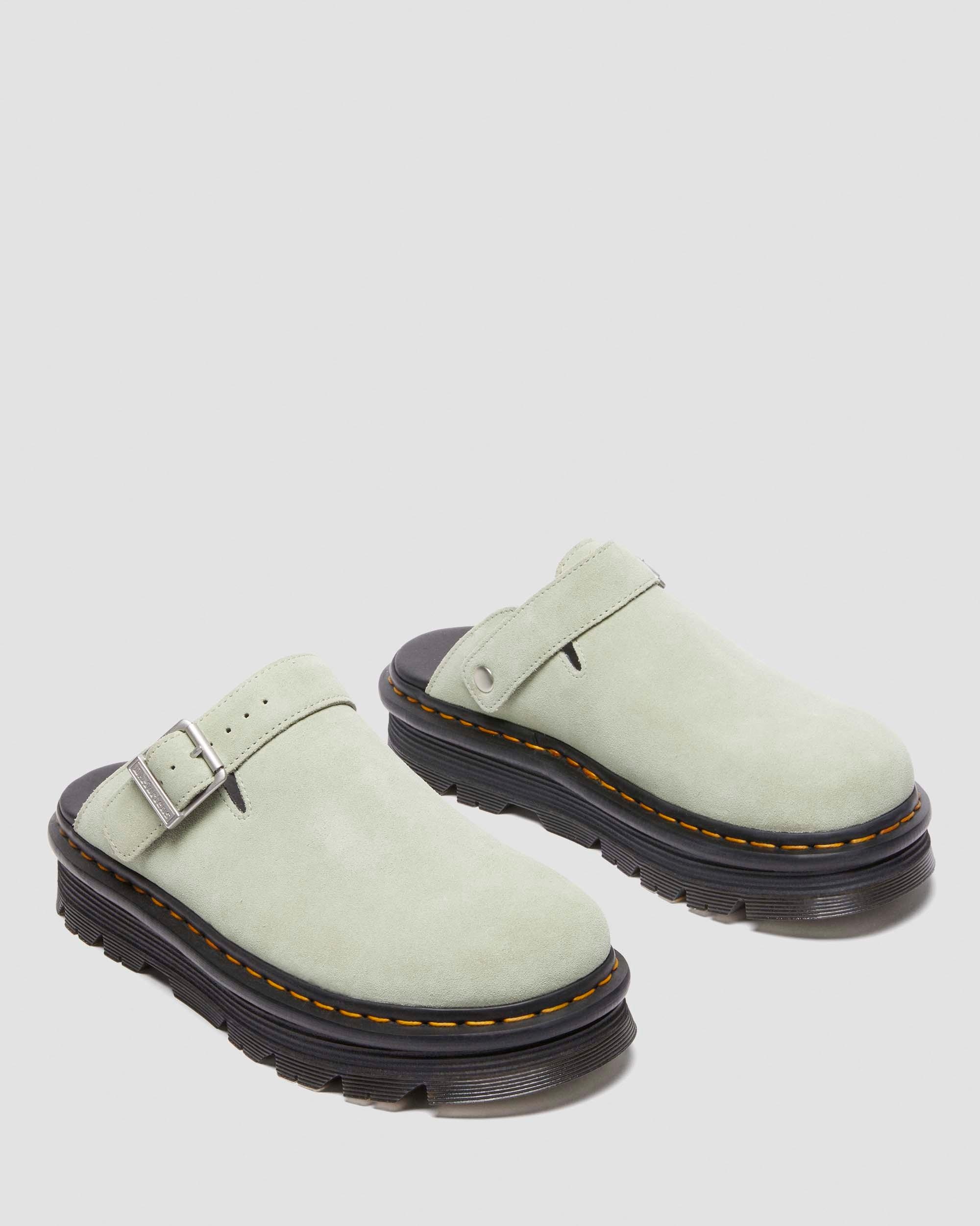 Zebzag Suede Slingback Platform Mules - 9