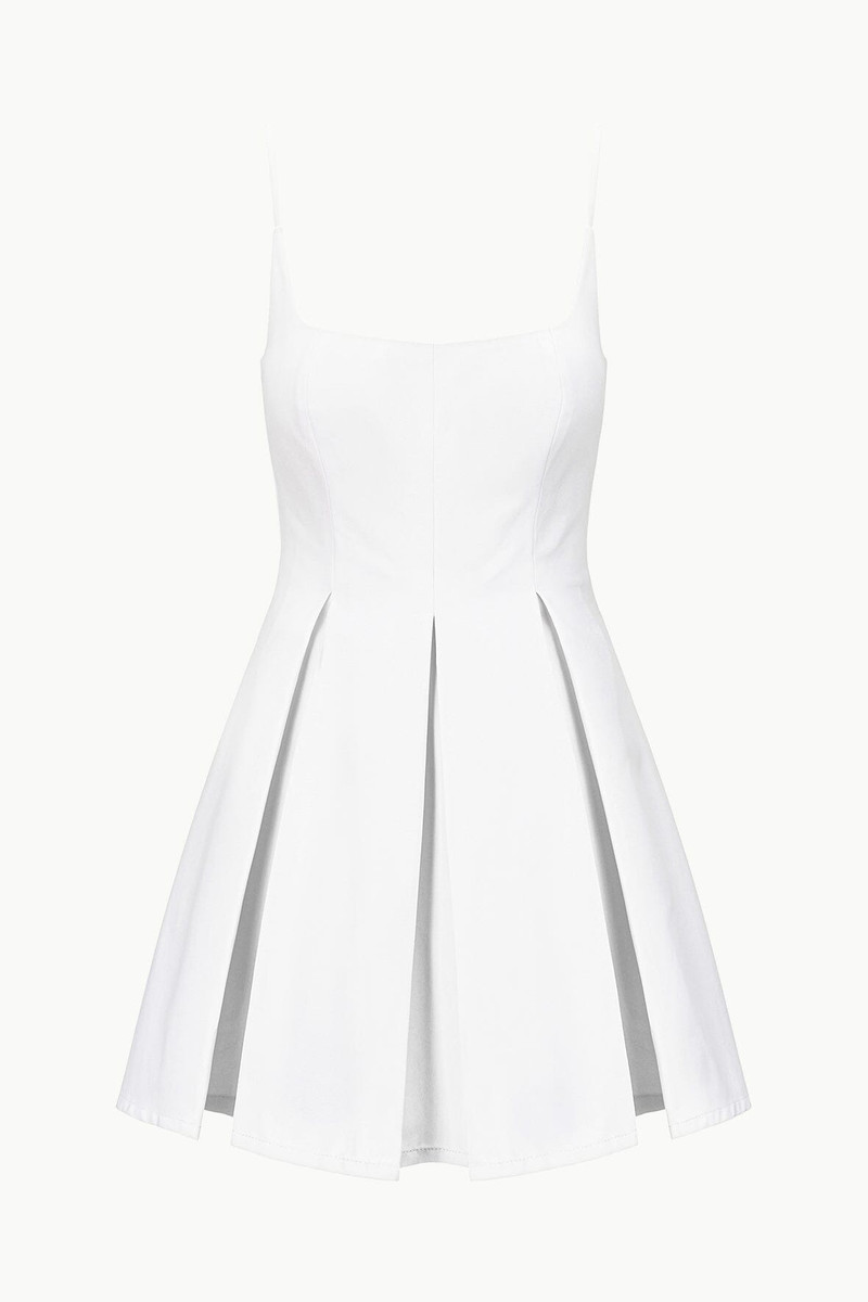 STAUD MINI JOLI DRESS WHITE - 1