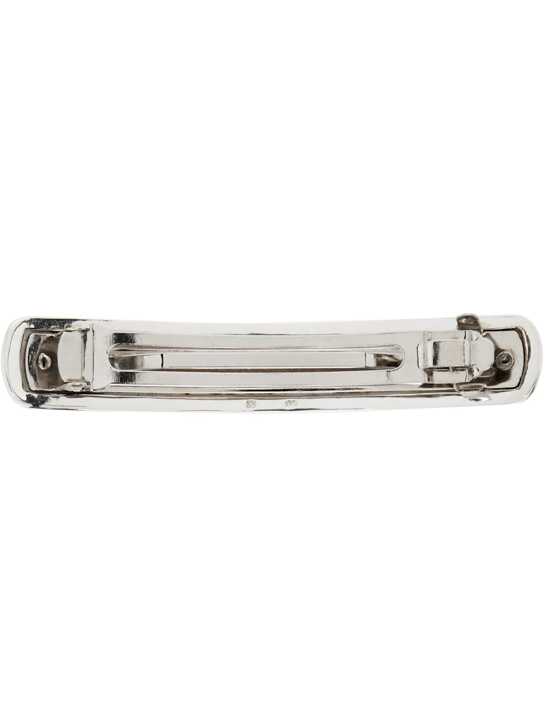 Silver Engraved-Logo Barrette - 2