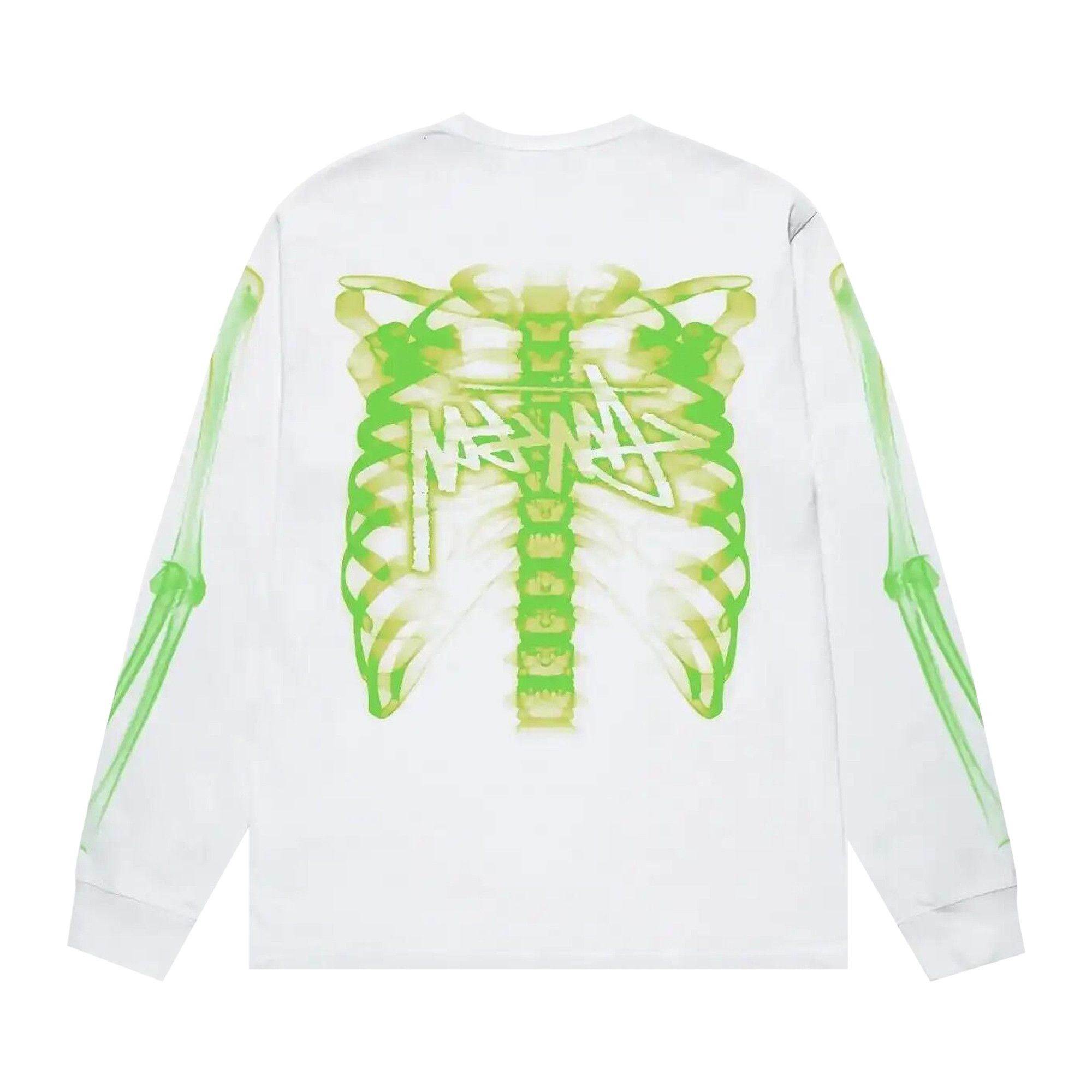 Stussy Rib Cage 3M Long-Sleeve Tee 'White' - 2