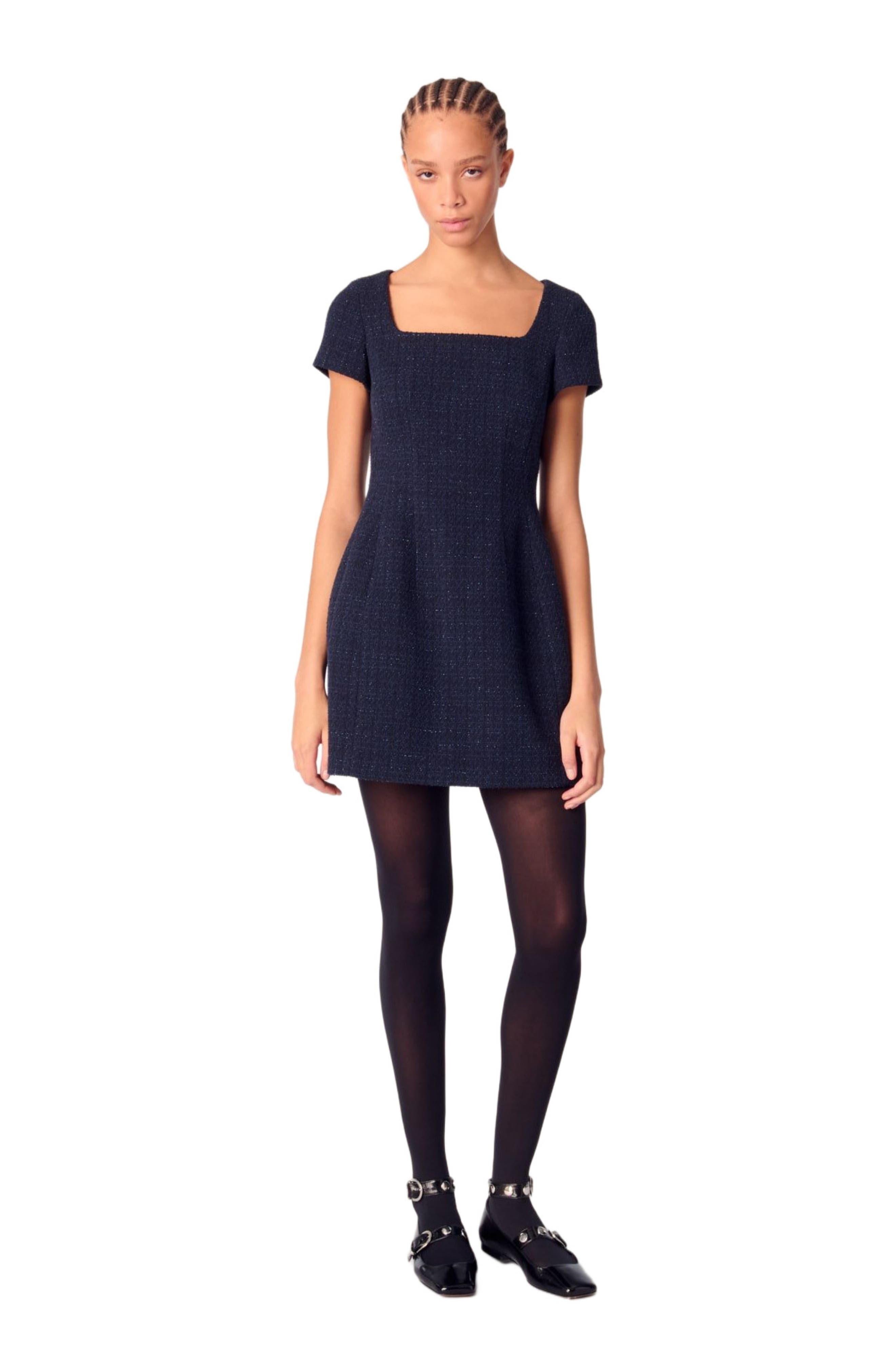maje Short tweed dress in Navy at Nordstrom - 1