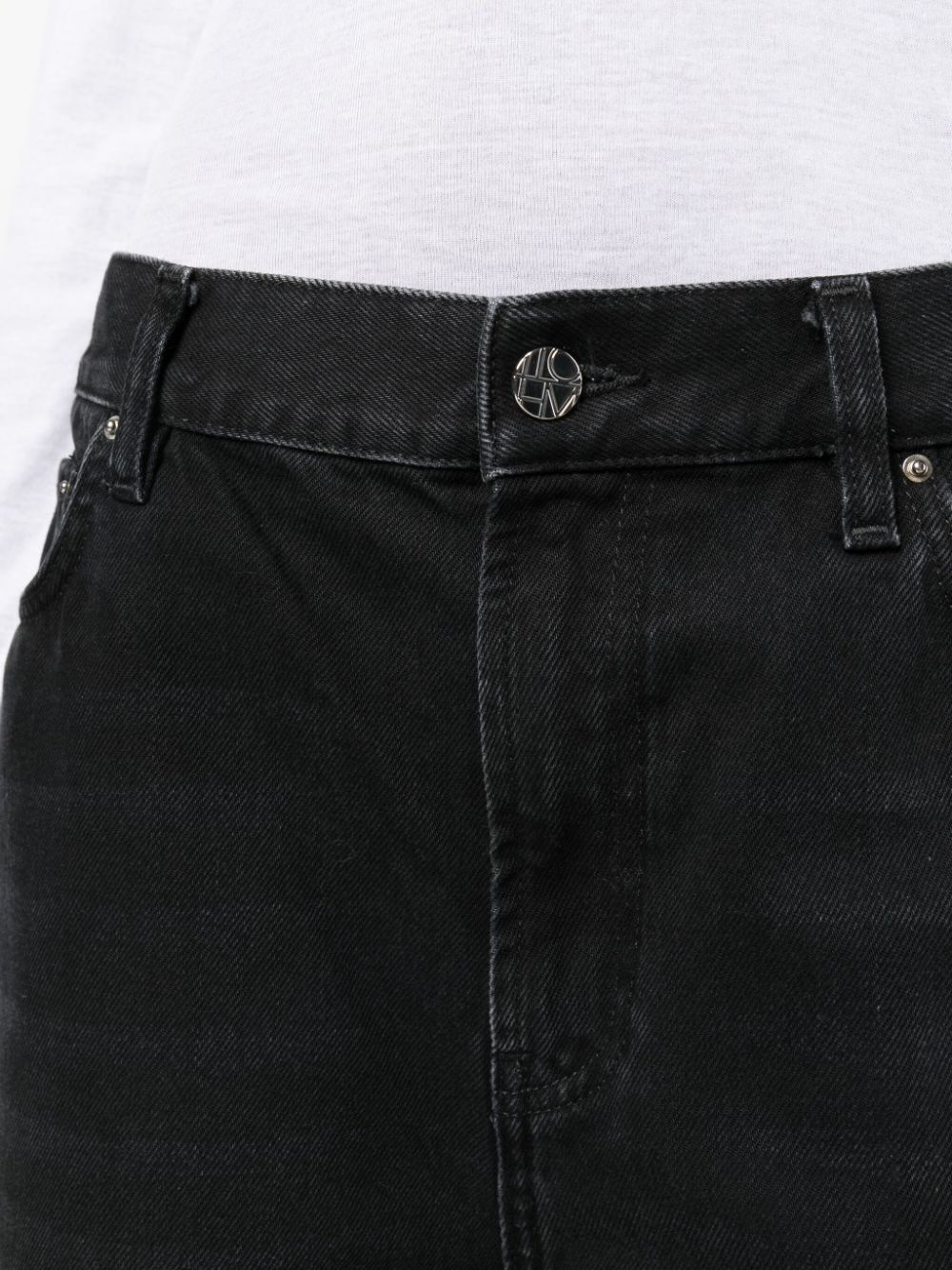 faded-effect tapered-leg jeans - 5
