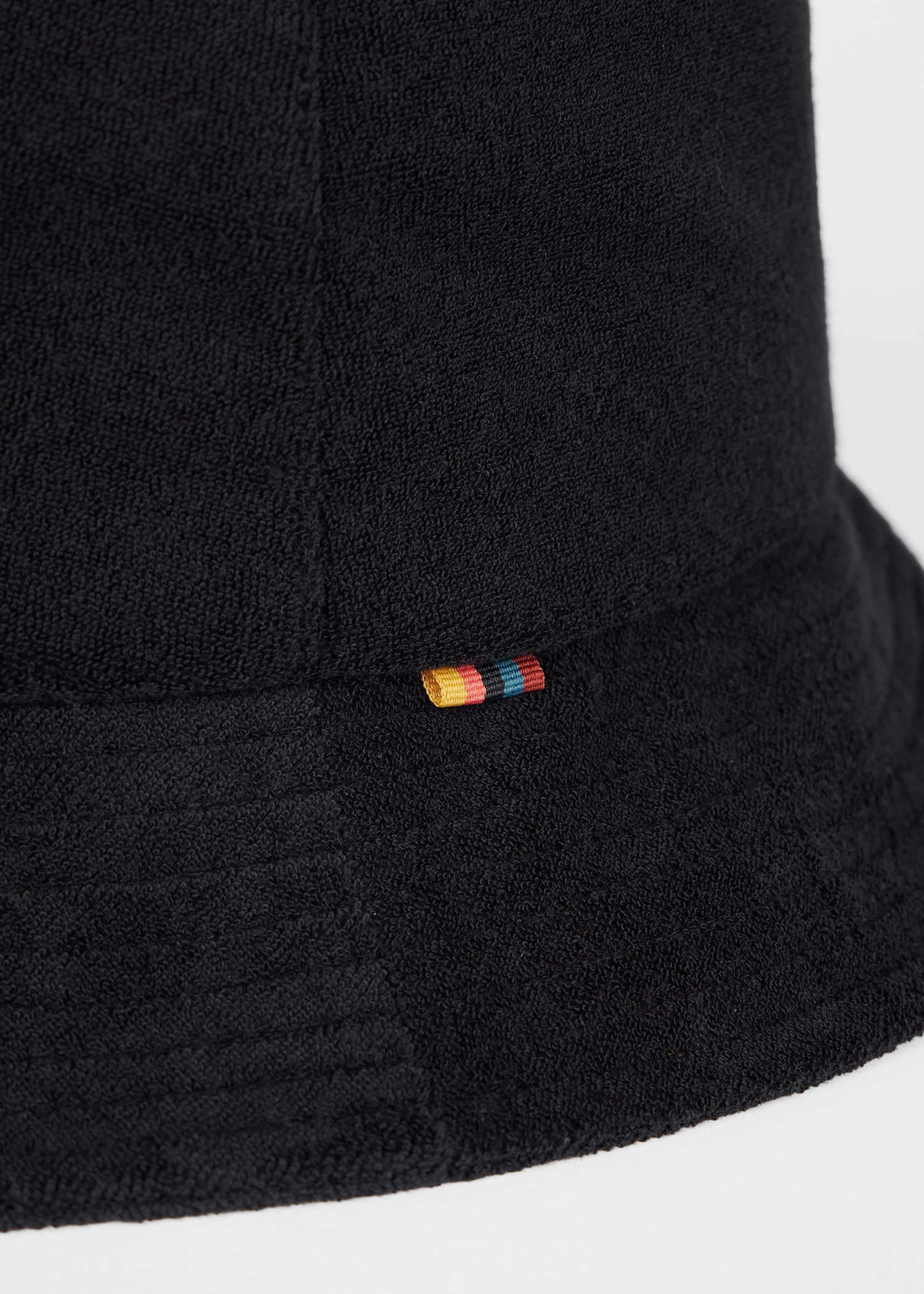 Black Cotton-Blend Towelling Bucket Hat - 3