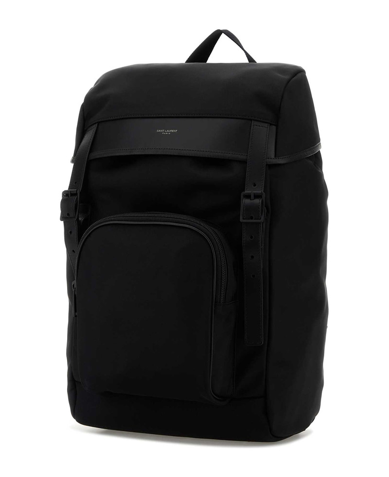 SAINT LAURENT Black Fabric City Backpack outlook