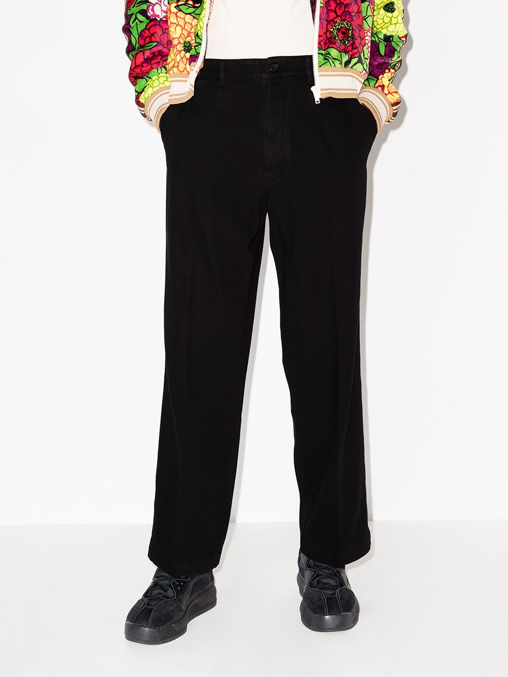 high-waisted straight-leg trousers - 2