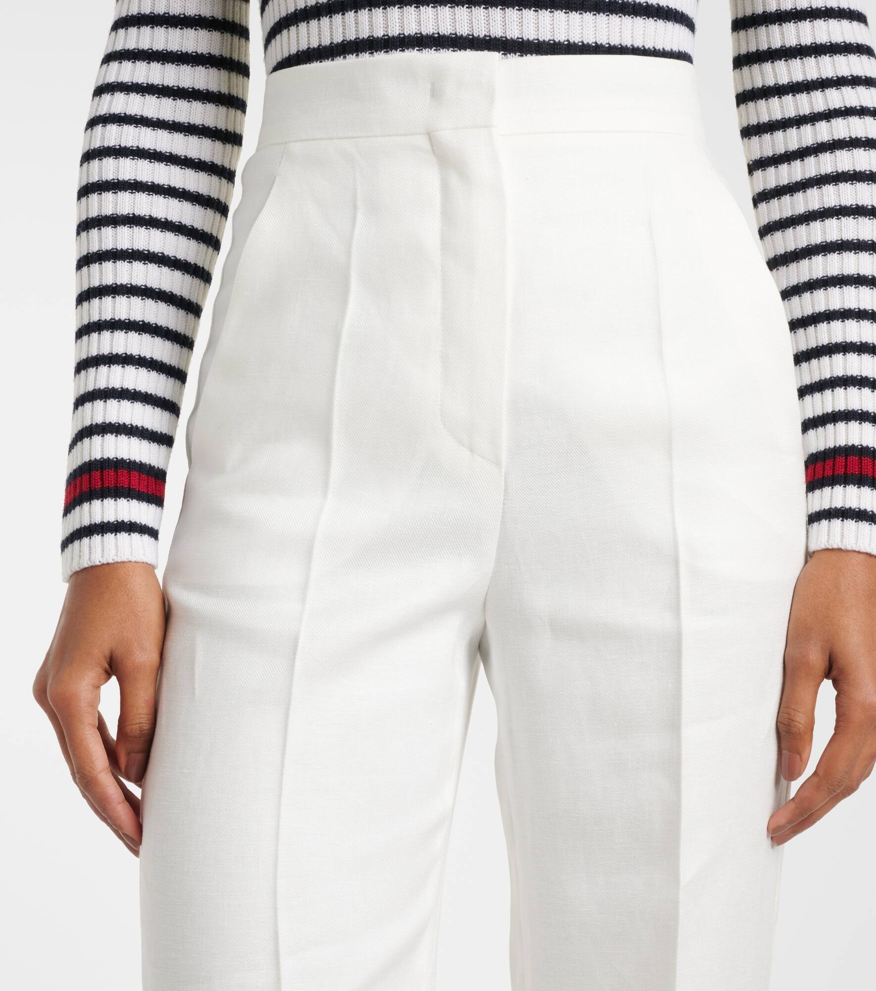 Aversa high-rise linen wide-leg pants - 4