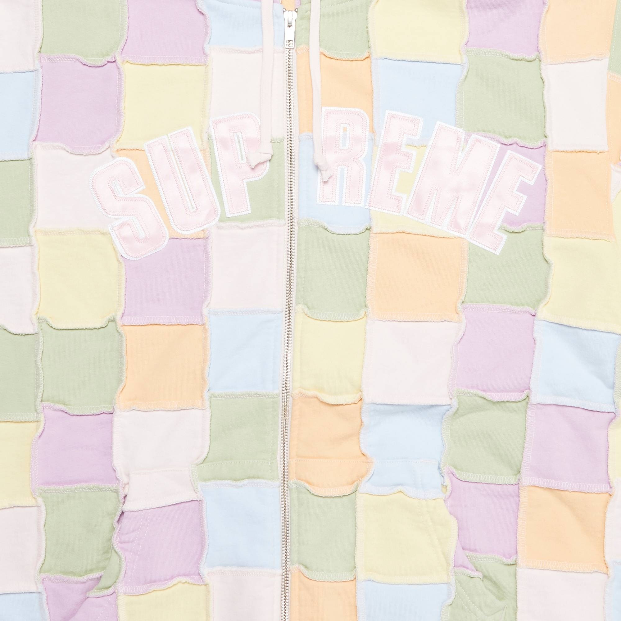 Supreme Reverse Patchwork Zip Up Hooded Sweatshirt 'Multicolor' - 3