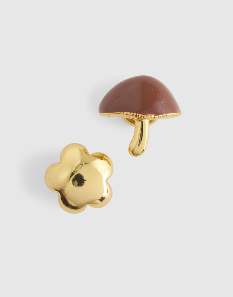Mushroom & Flower Screw Pin Set 1