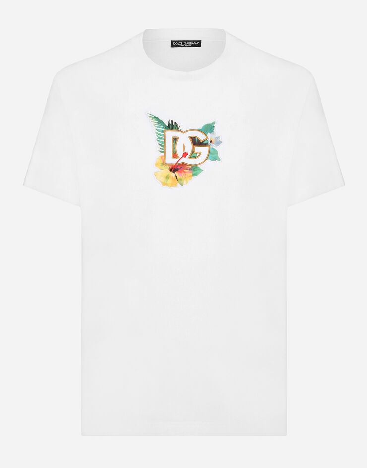 Tシャツ・カットソー DOLCE  GABBANA Men T Shirts G8PT1T G7F2IW0800 White Cotton T-shirt with logo print in White for Men
