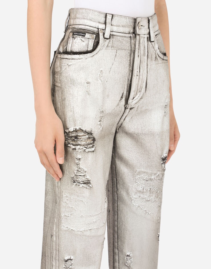 Foiled denim jeans - 4