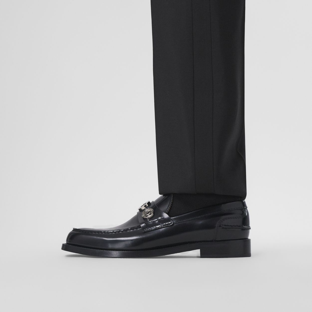 Logo Detail Leather Loafers - 3