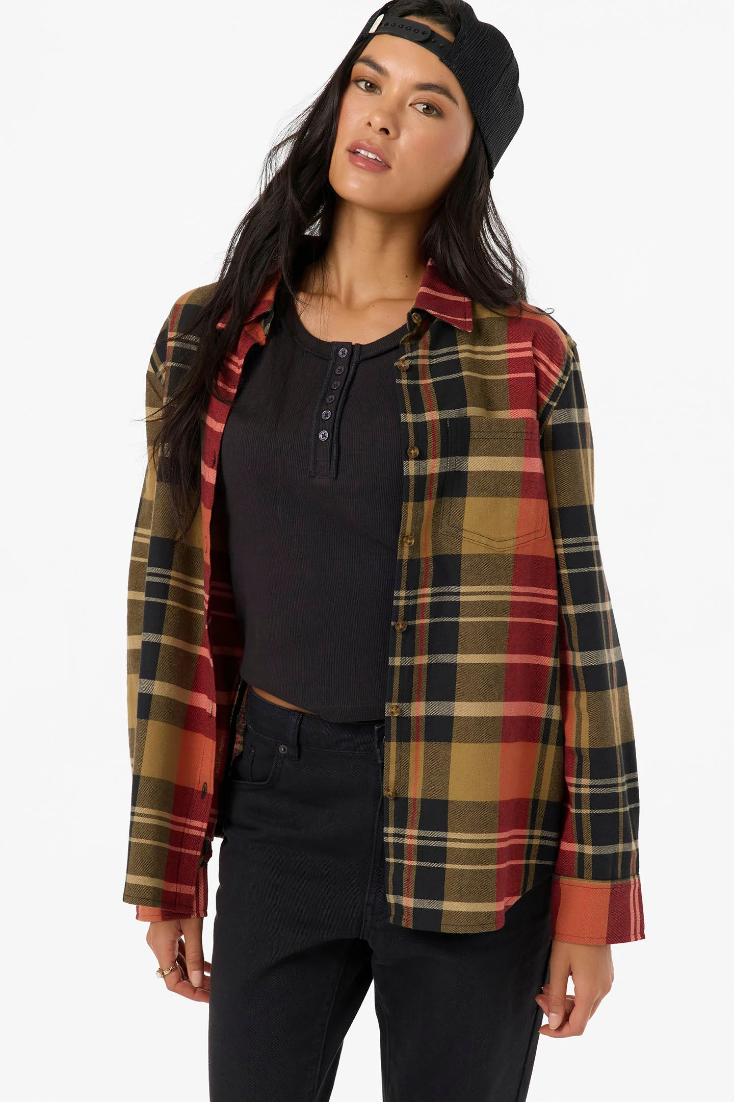 Logan Flannel Shirt Long Sleeve Top - 1