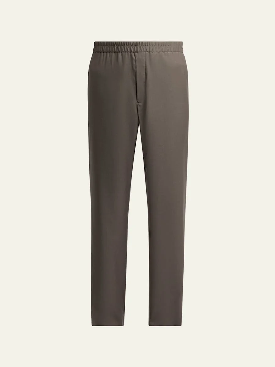 Men's Tosca Straight-Leg Wool-Silk Pants - 1