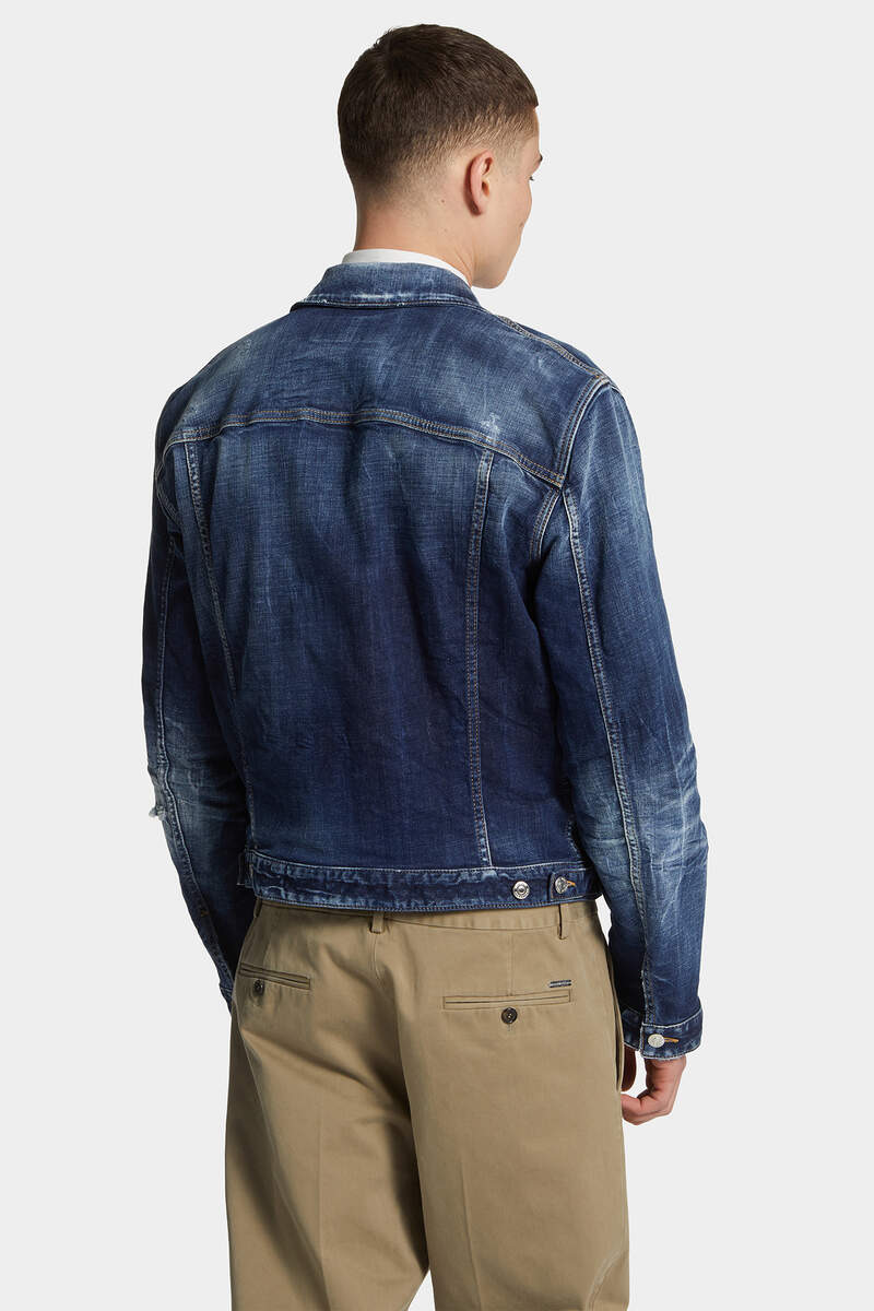 DARK MOODY BLUES DOUBLE FRONT JEAN JACKET - 4