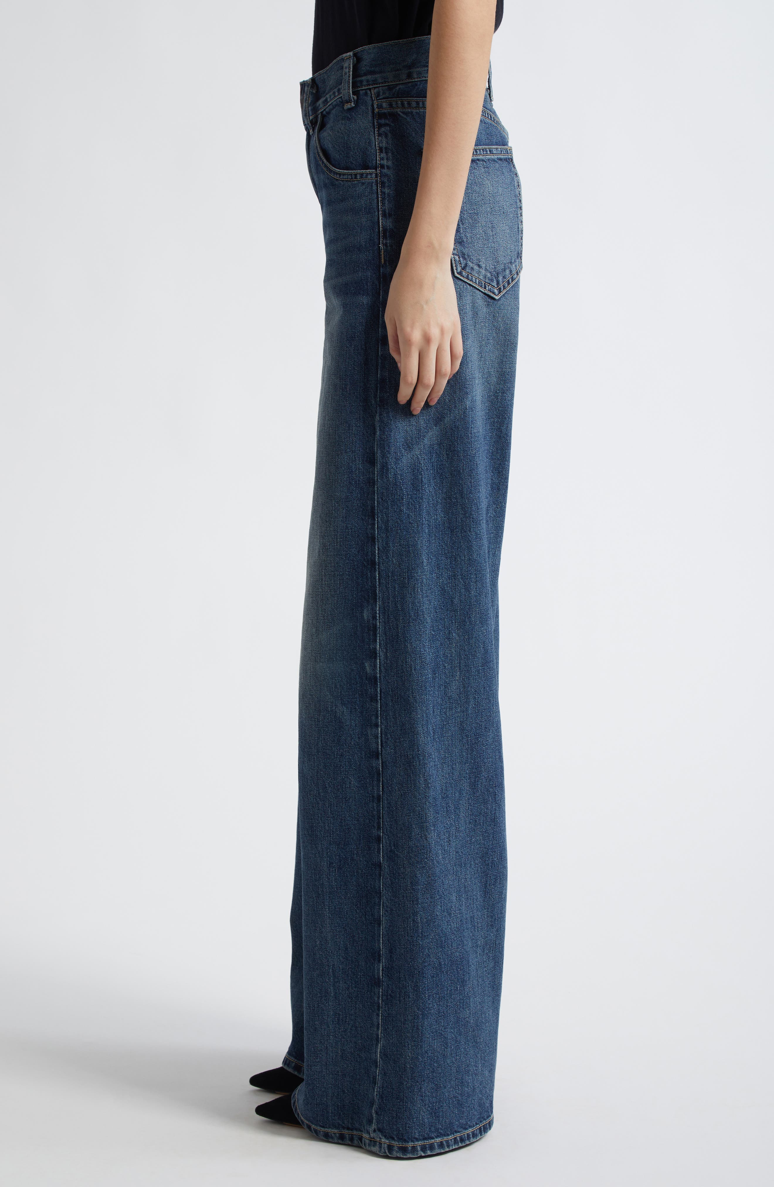Nili Lotan Salome Wide Leg Jeans in Simon Wash at Nordstrom - 3