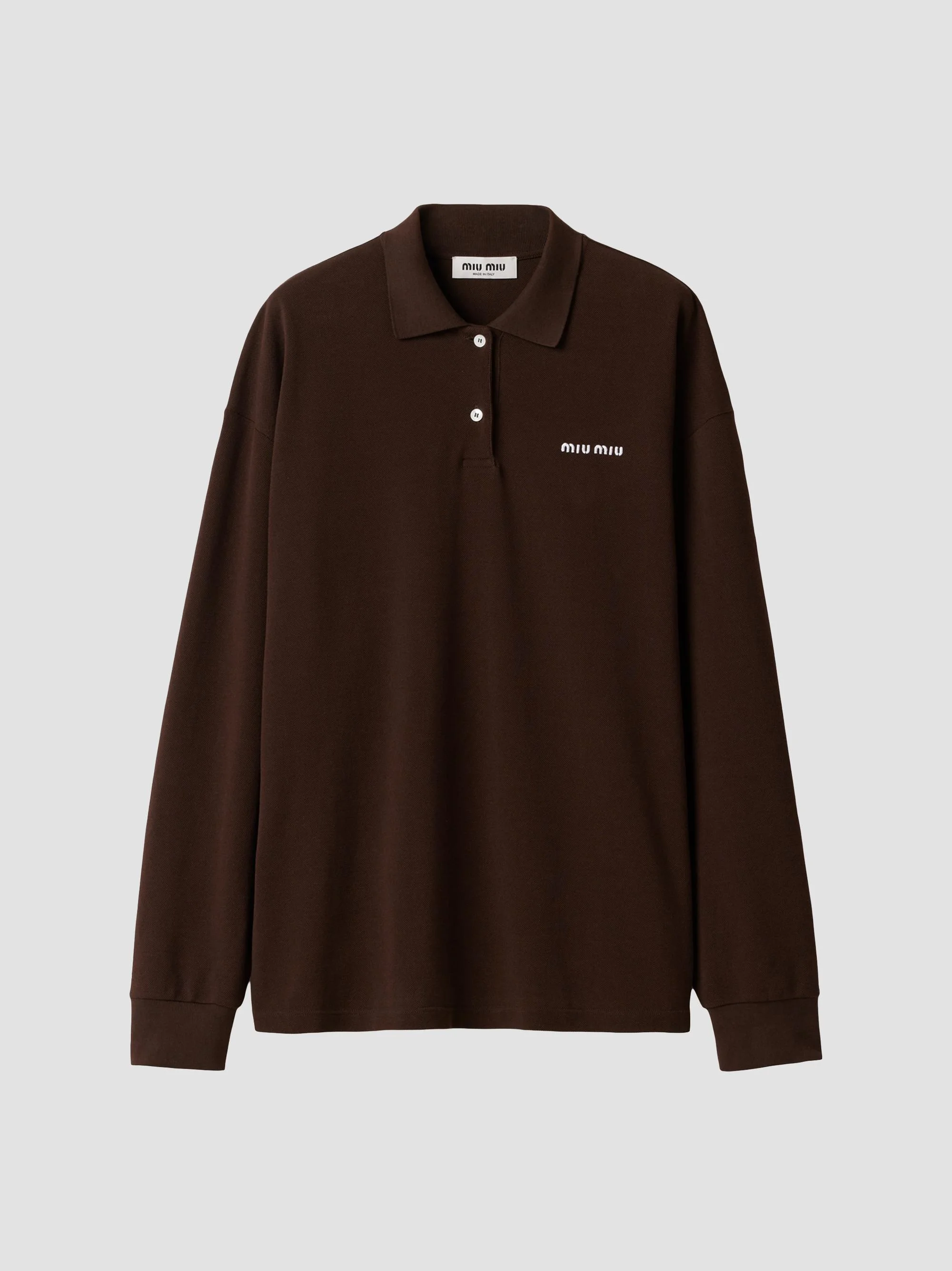 cotton piqué polo shirt - 1