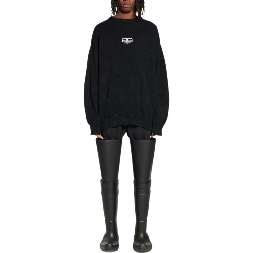 Balenciaga BB Paris Icon Sweater 'Black' 696226T32521000 - 3