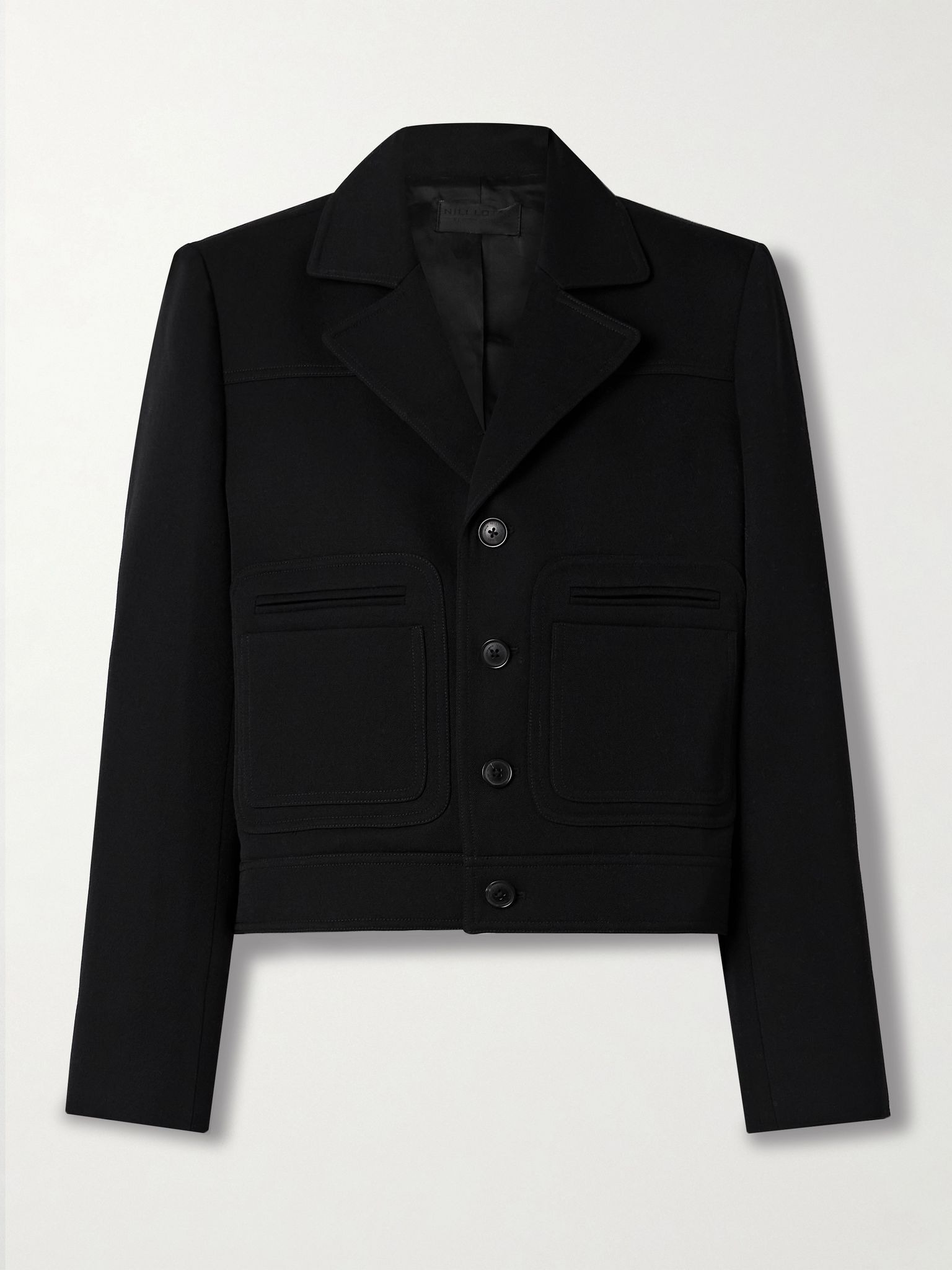 Georgy wool-gabardine jacket Black - 1