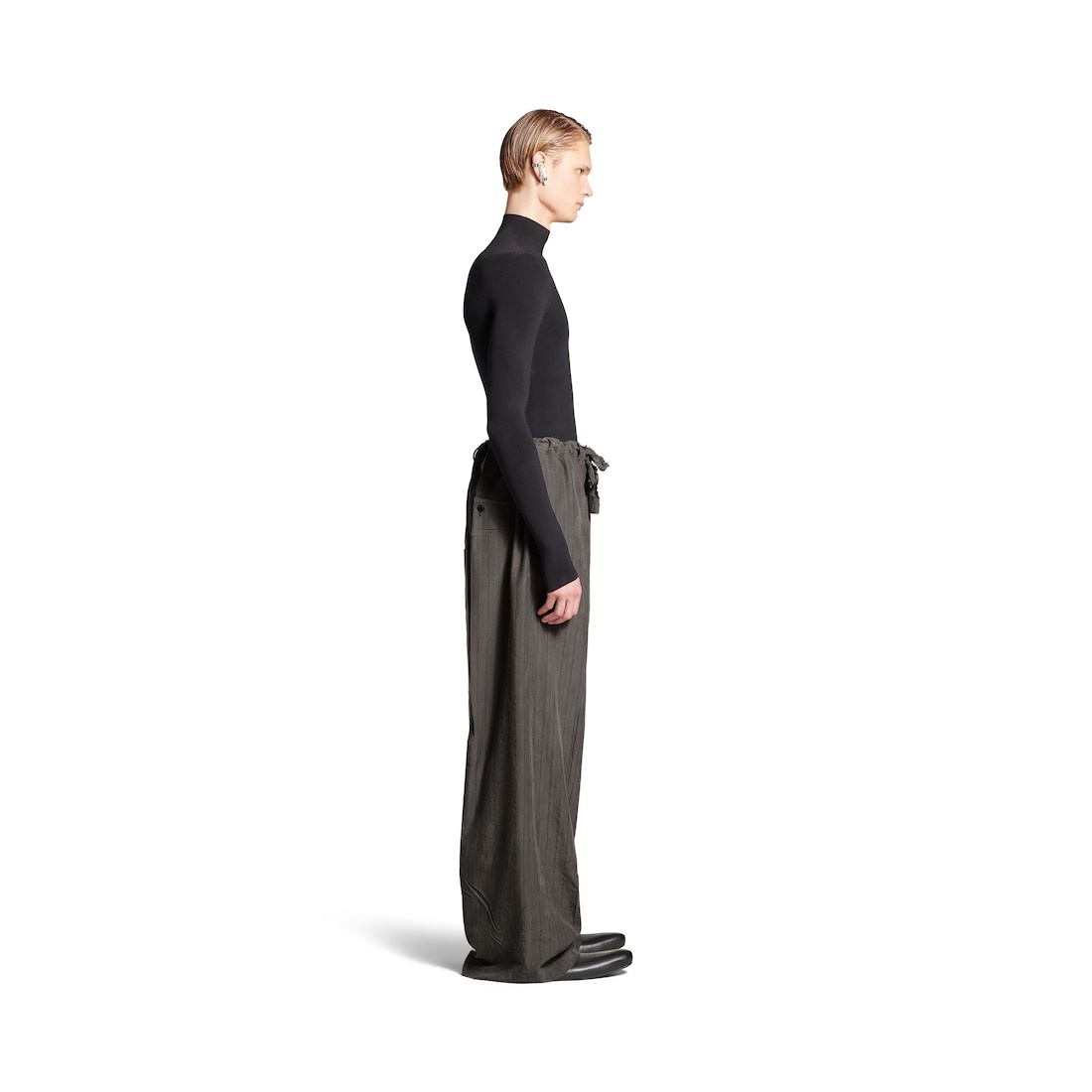 Men's Fluid Tailored Pants in Grey - 3