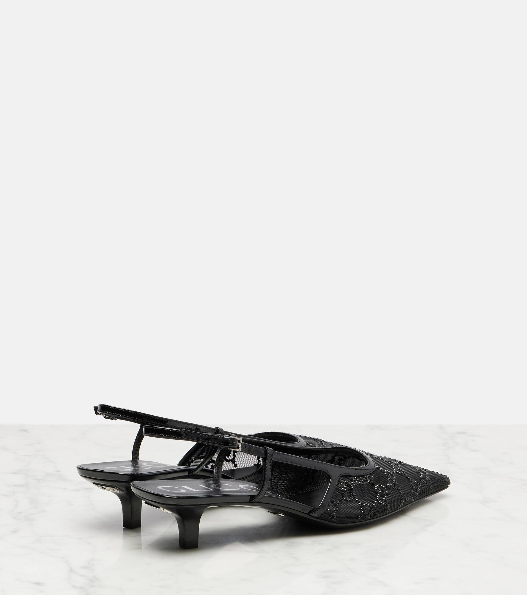 Gucci Demi embellished slingback pumps - 2