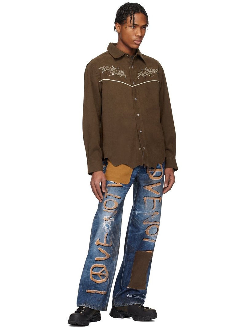 Andersson Bell Brown Lemmans Faux-Suede Shirt outlook