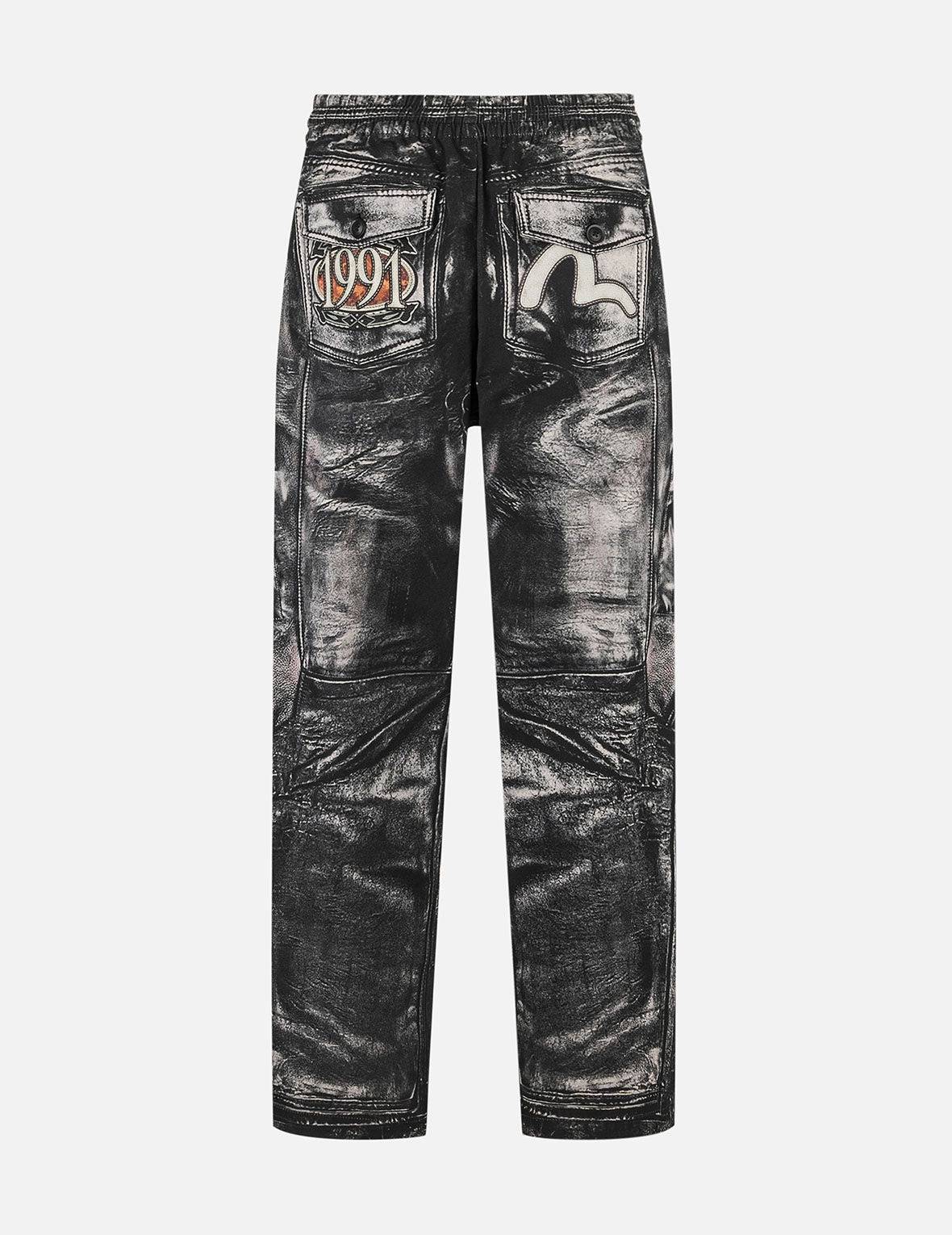 Multi-replicate Print Wide-leg Biker Pants - 11