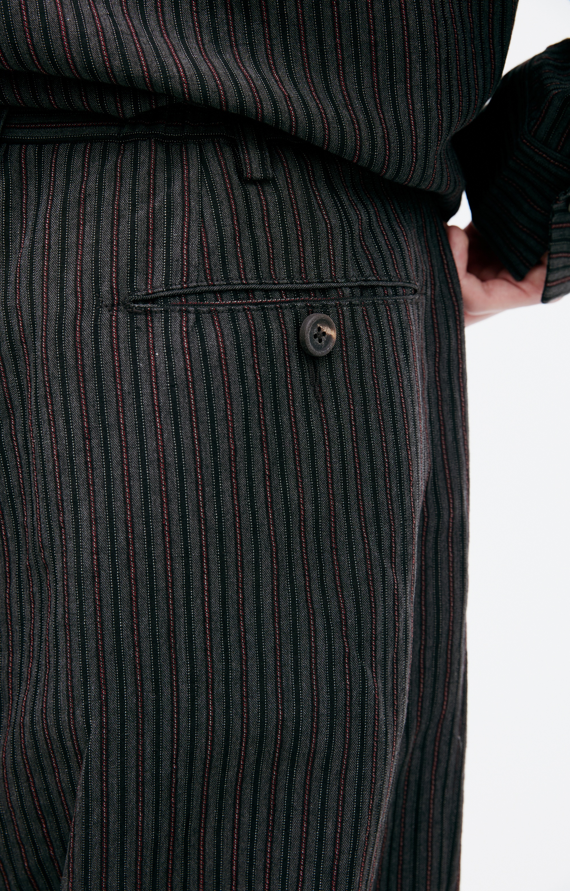 STRAIGHT TROUSERS WITH STRIPES - 4