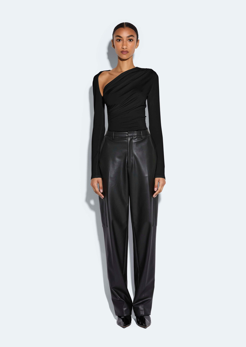 LAPOINTE Stretch Faux Leather Tapered Trouser outlook