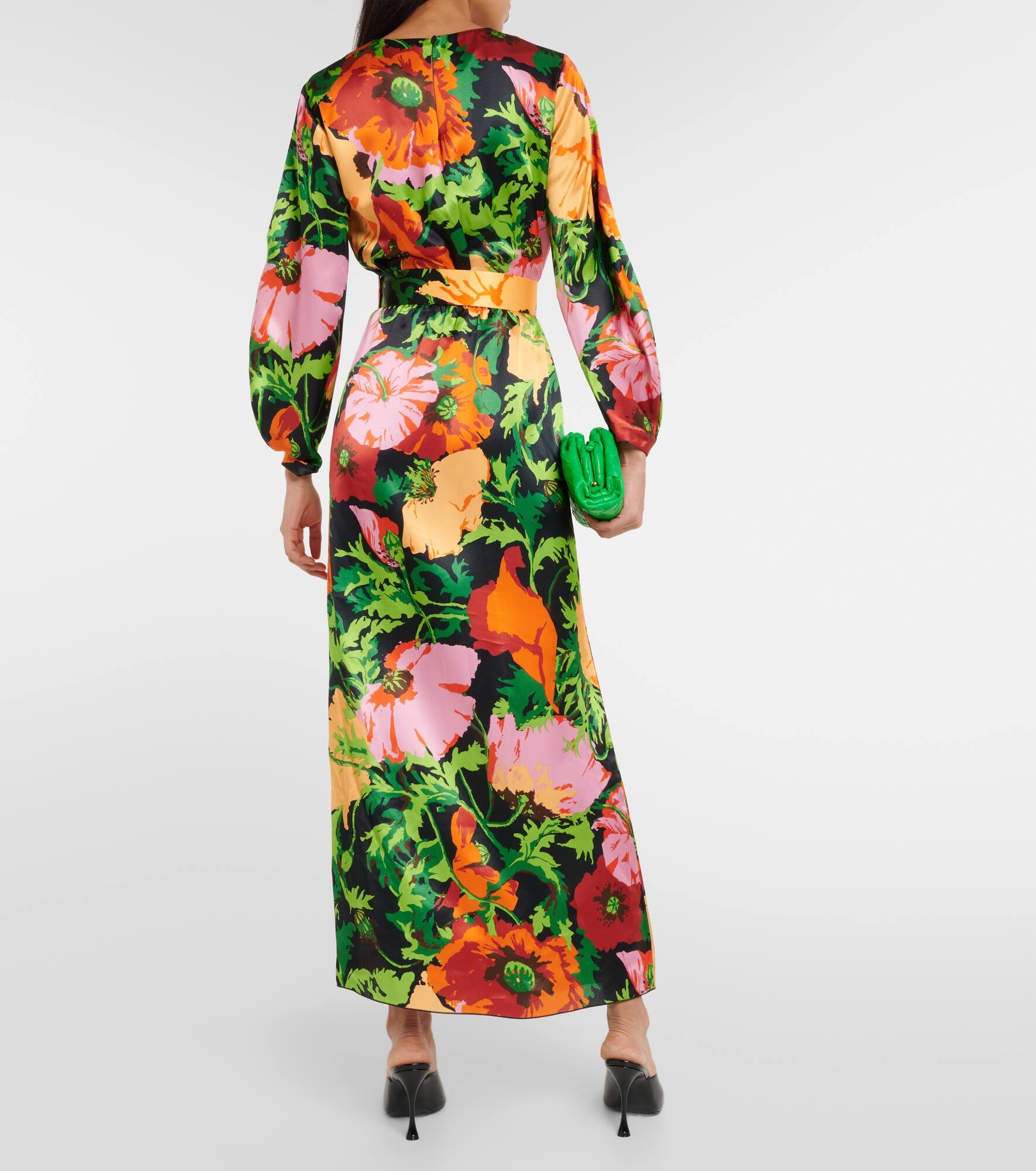 Penny floral satin maxi dress - 3
