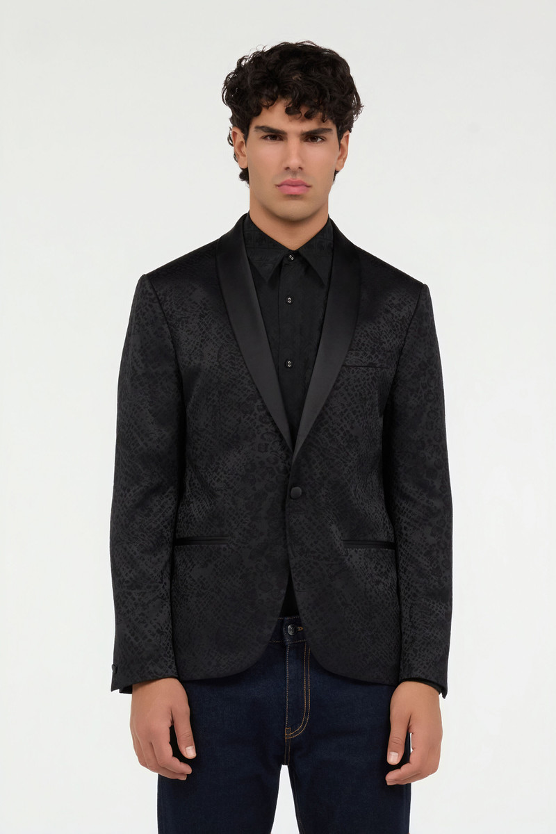 Black Jacket with Python Pattern 3