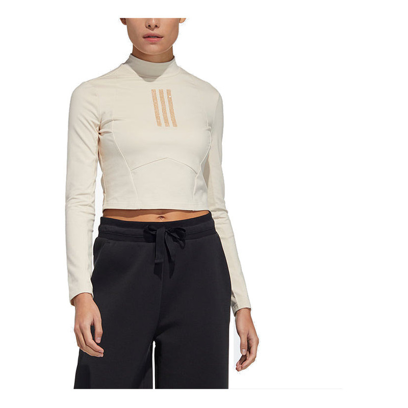 adidas (WMNS) adidas Swarovski Long Sleeve T-Shirt 'White' HB8567 outlook
