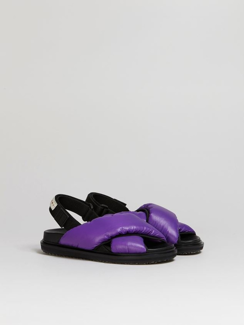 Marni PURPLE NYLON CRISS-CROSS FUSSBETT outlook