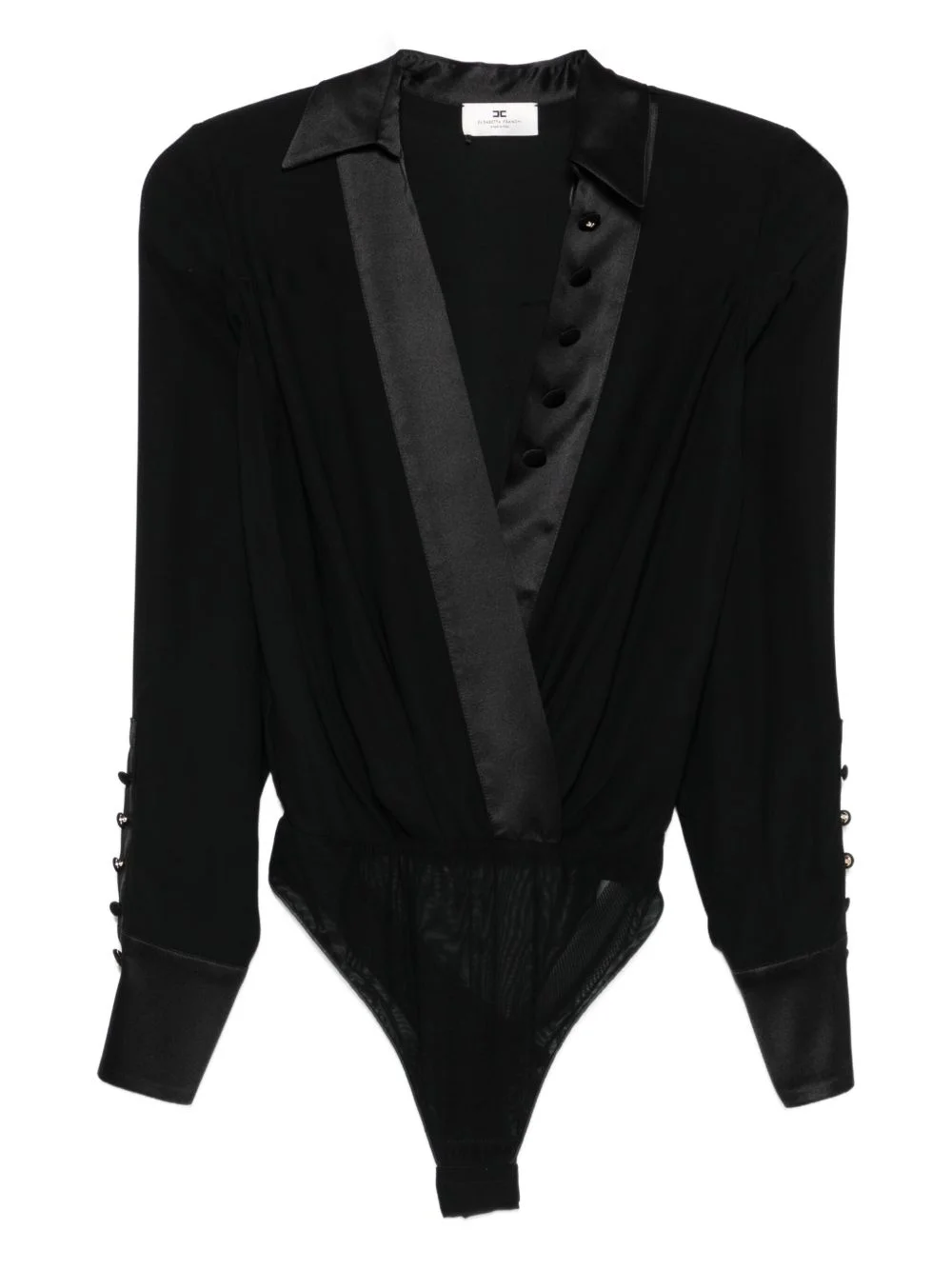 panelled button-cuff bodysuit - 1