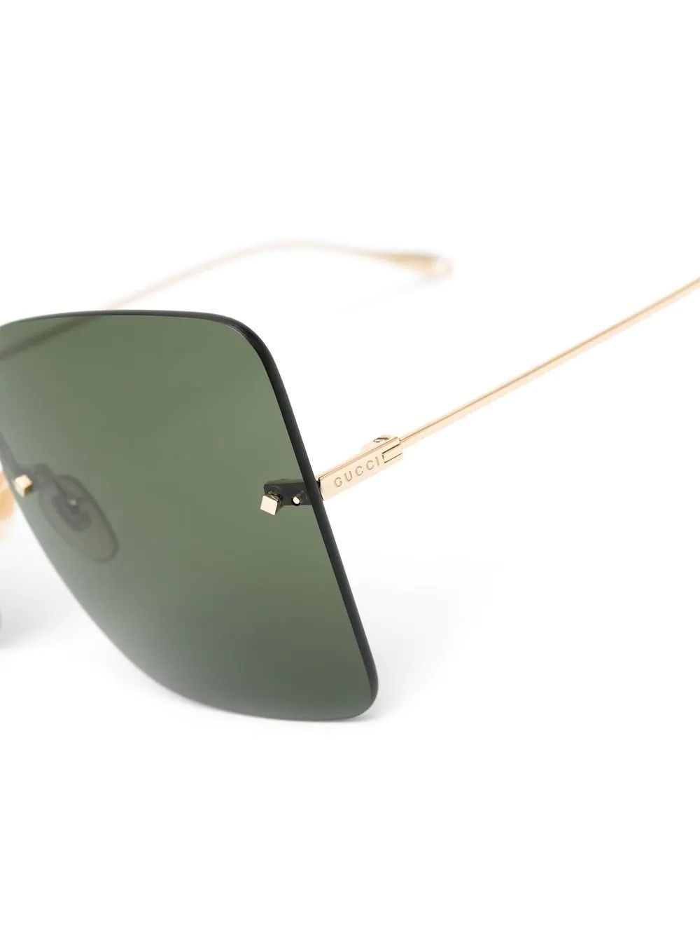 rimless oversized-frame sunglasses - 3