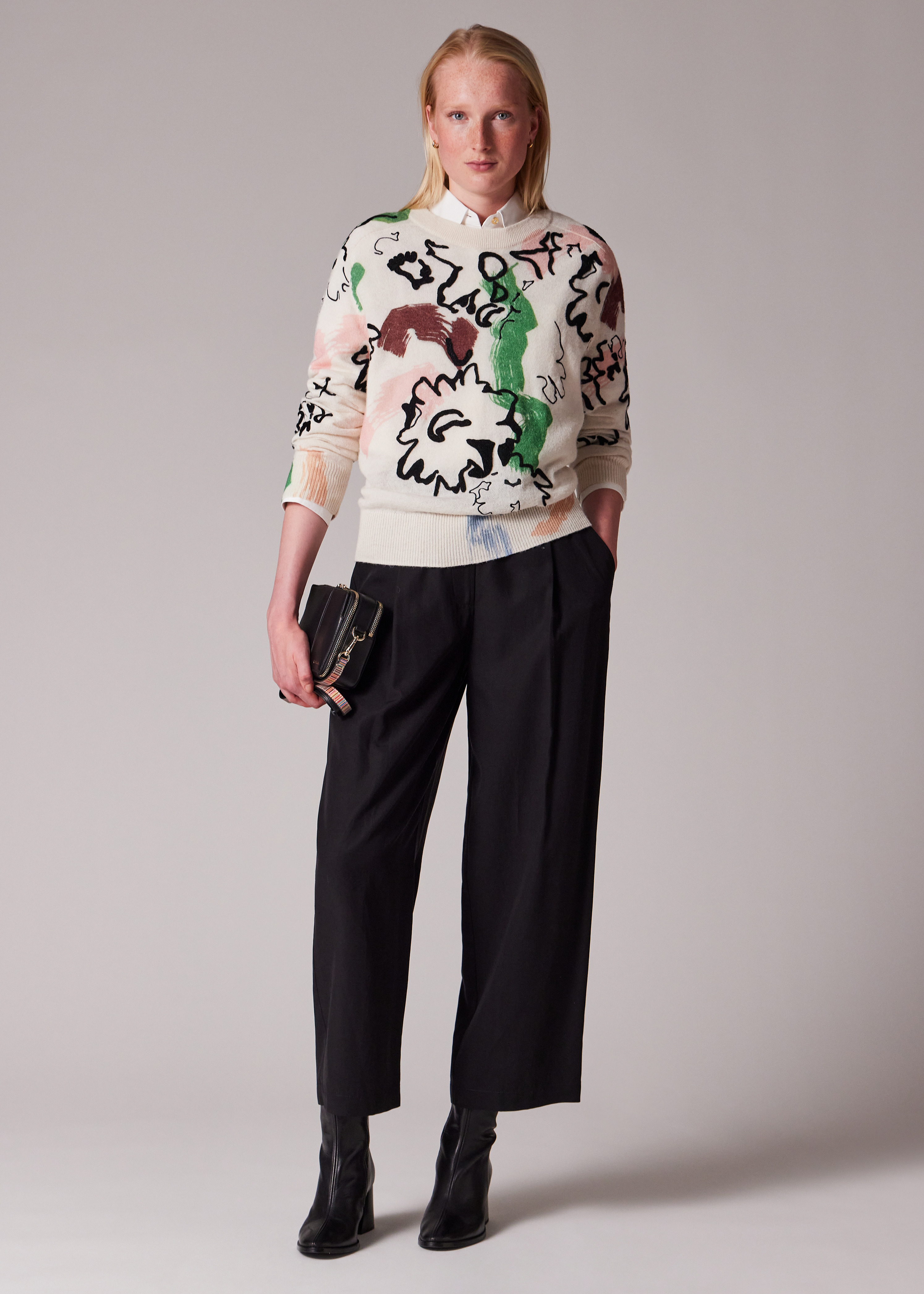 Women's Alpaca Wool-Blend 'Painters' Sweater - 6