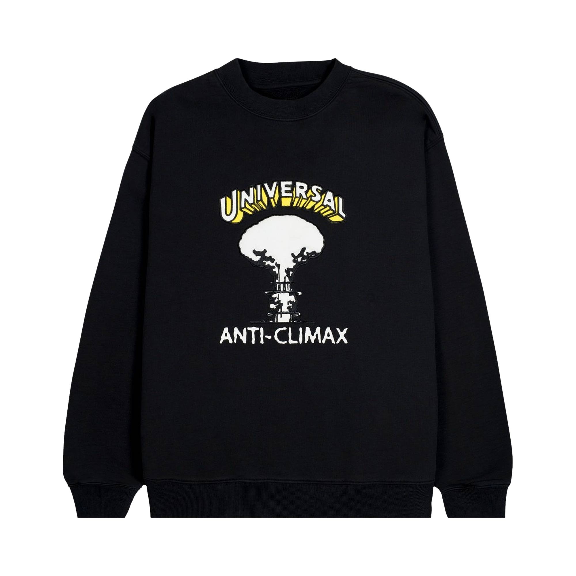 Brain Dead Universal Anti-Climax Crewneck Sweatshirt 'Washed Black' - 1