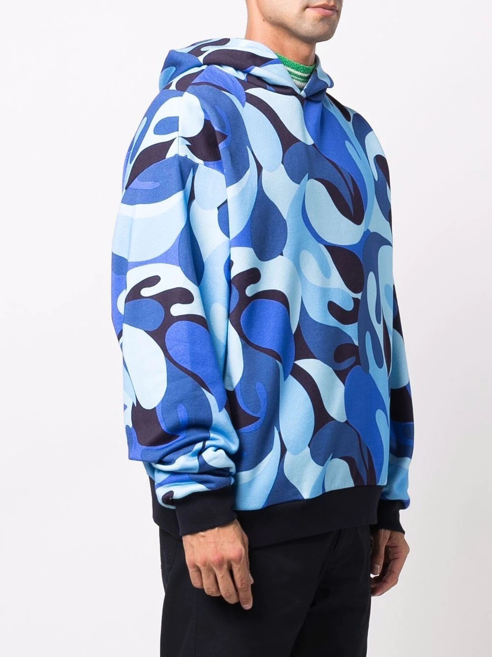 abstract camouflage-print hoodie - 3