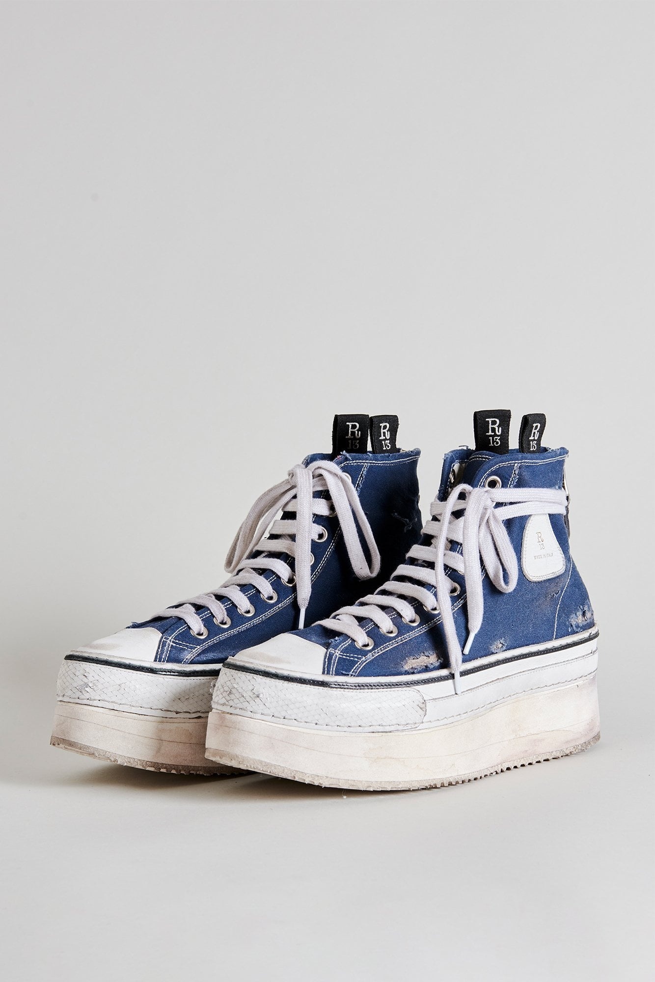 Platform High Top Sneakers - Navy | R13 Denim - 1