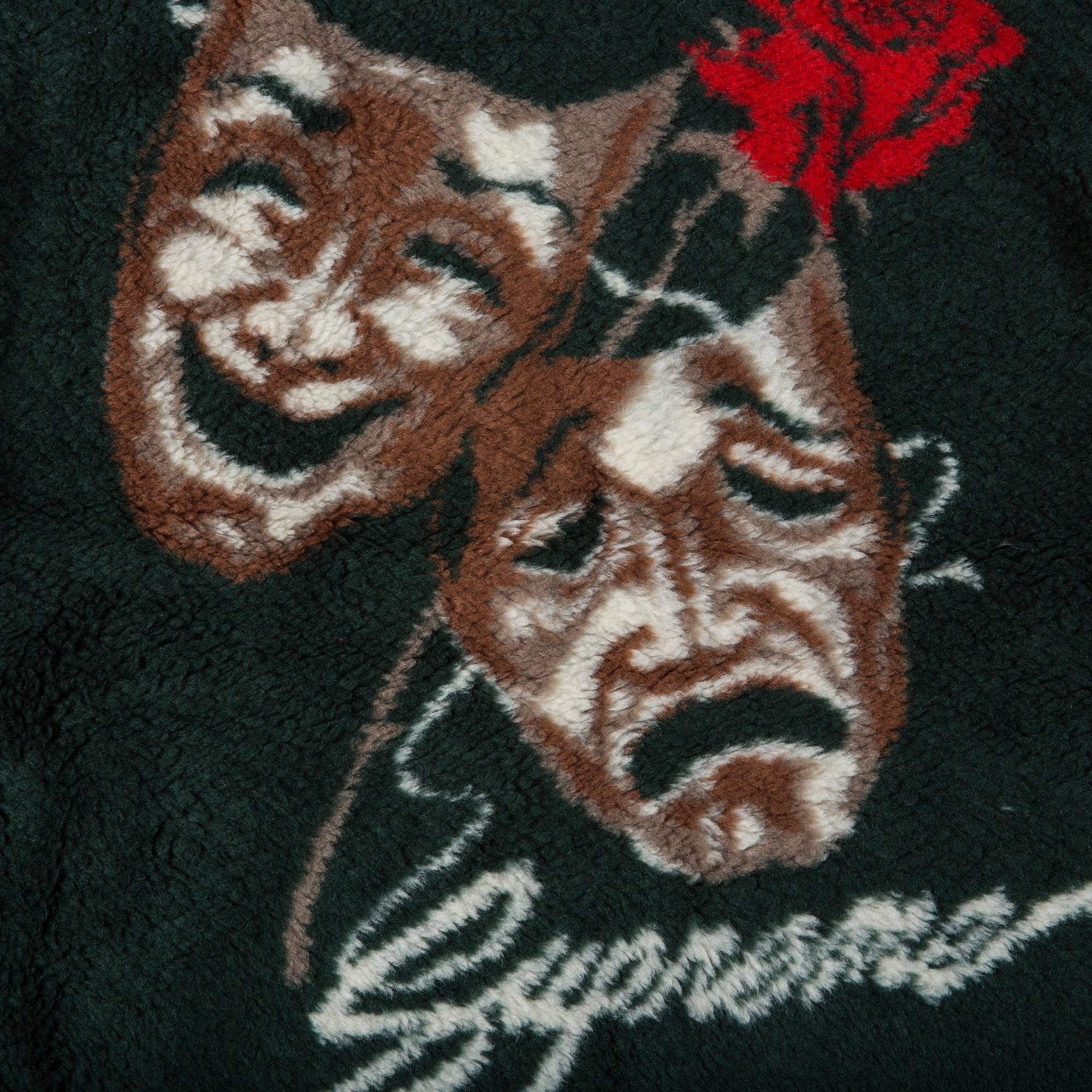 Supreme Drama Mask Fleece Jacket 'Dark Green' - 3